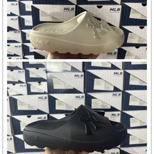 Putian Mlb Slippers for Women Summer Super Soft Fashion Letter Print Ny Yankees Casual One-Line Beach Slippers for Men