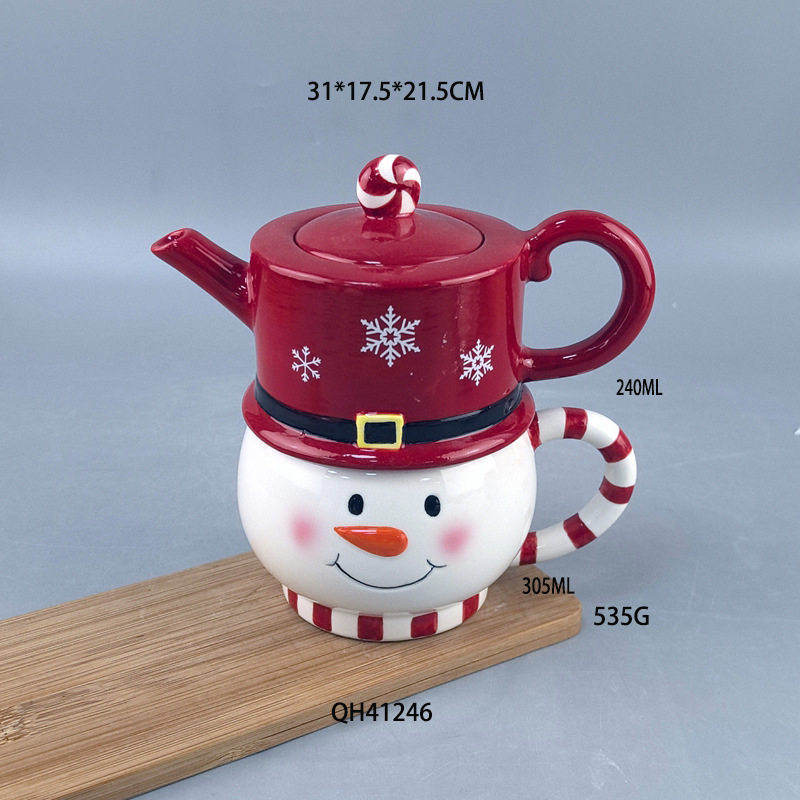 Navidad transfronteriza muñeca de nieve taza una olla más taza taza de Santa Claus tridimensional muñeca sin cara Navidad