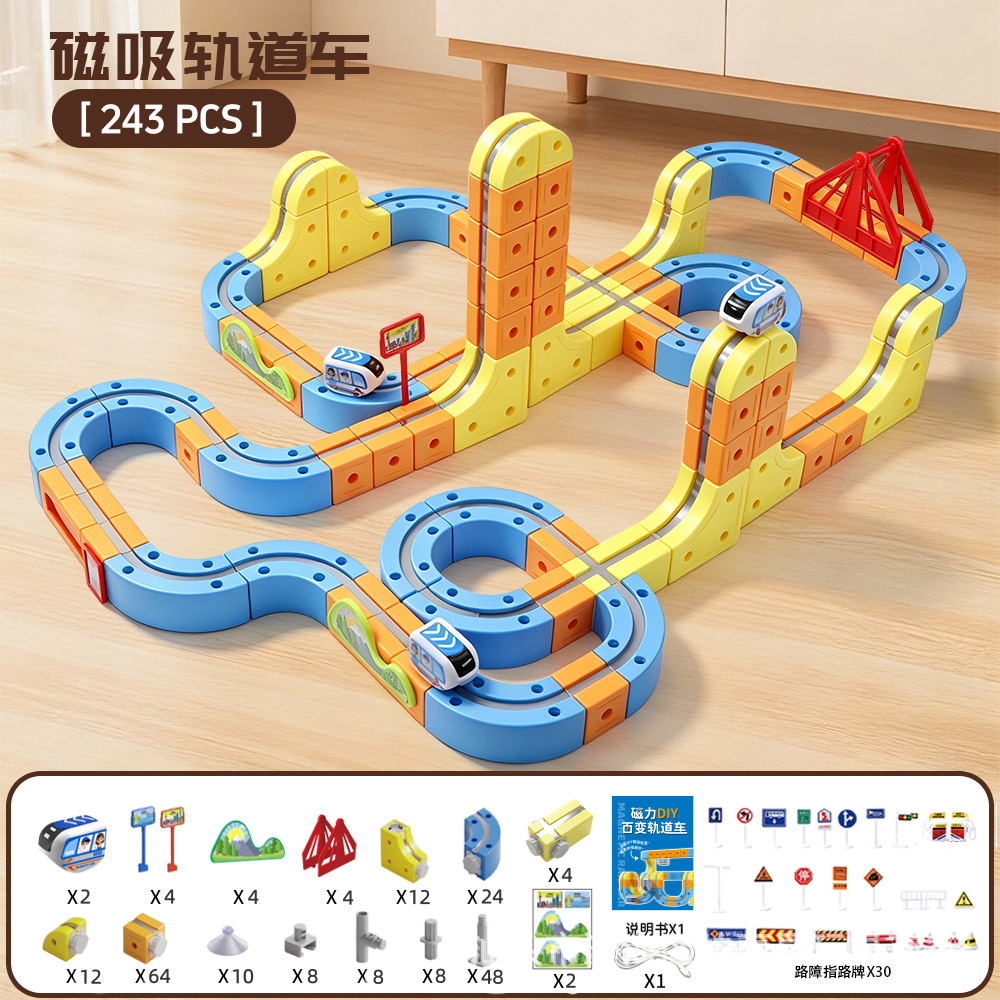Pista de Carreras Eléctrica Magnética de Plástico, Ensamblable DIY, para Niños de 4 a 6 Años image 15