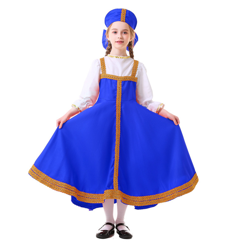 Russian National Costume Adult Games Children's Cosplay Foreign Trade Amazon Ukrainian Performance Costumes