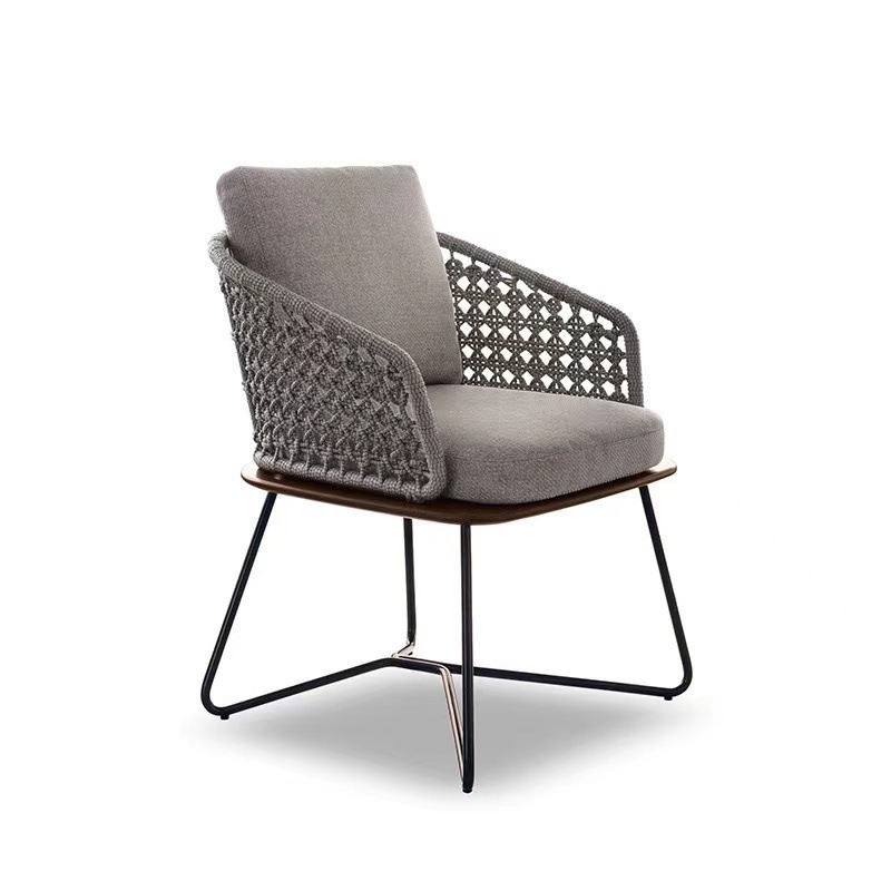 Diseñador de sofá de caña casual nórdico al aire libre madera sólida de alta gama villa patio jardín terraza sofá impermeable