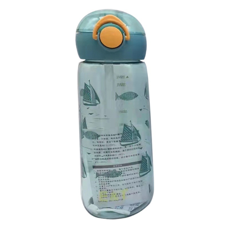 Mingtong nueva taza de plástico 580ml estudiante taza de agua portátil paja rebote cubierta espacio taza deportes al aire libre hervidor de agua