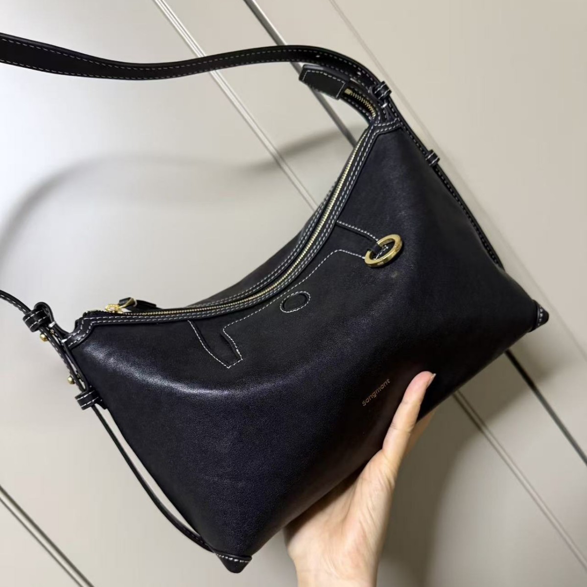 Songshan Series Suede Hobo Bag - Underarm Commuter Dumpling Bag, Soft Shoulder Bag For Women - Thumbnail 4