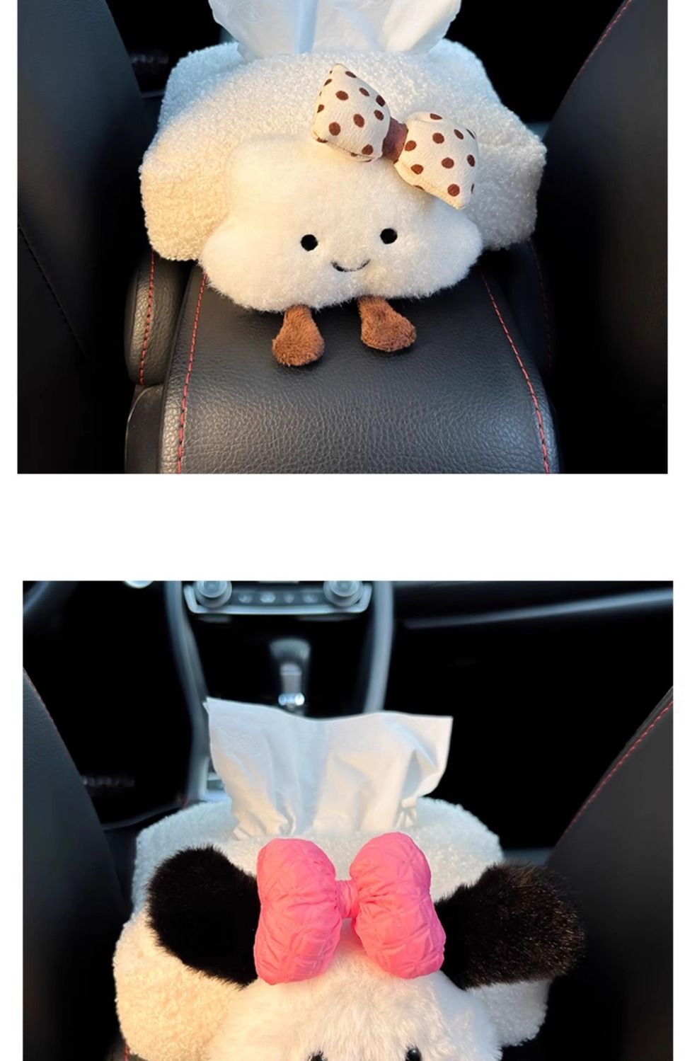 Car Tissue Box Holder, Armrest Box, Car Paper Bag, Hanging Car Interior Bag, Creative Decoration