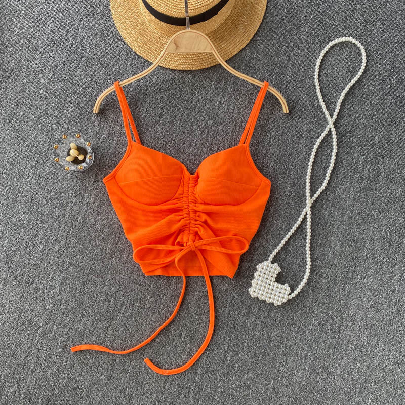 77g Weight Cotton, Rib Fabrics Fabric Type Short Top Length Vest Tops Type Holiday, Daily, Selfie Occasion Strap Neckline Slim Fit Type Solid Color Pattern Summer Season Women's Gender Casual, Elegant, Streetwear Style Wholesale Women's Casual Elegant Streetwear Solid Color Tank Tops 32