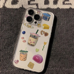 蛋糕奶茶蘋果15手機殼iPhone14潮款13軟殼12全包式11高顏值XR新款