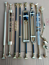 铝艺单根组装楼梯立柱实木扶手围护栏杆清色风新中式欧式