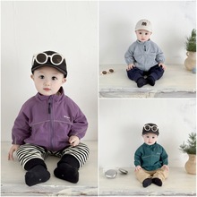 跨境男童春秋外套2025新款女儿童帅气ins小男孩时髦休闲冲锋衣潮