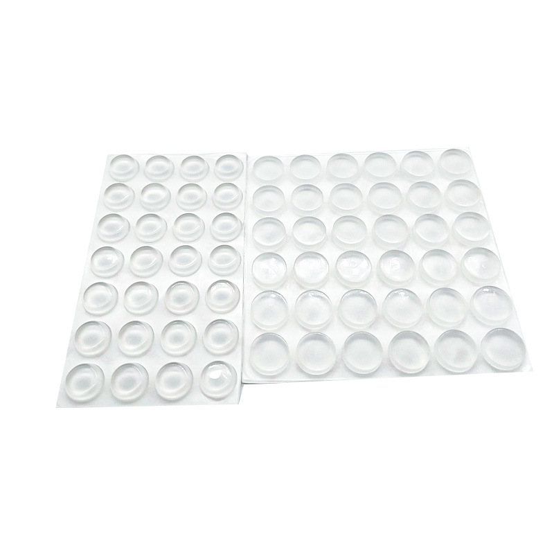 Cápsulas de goma transparentes hemisféricas, gabinetes de puertas, adhesivos de silicona silenciosos, partículas de silicona antideslizantes autoadhesivas de alta transparencia