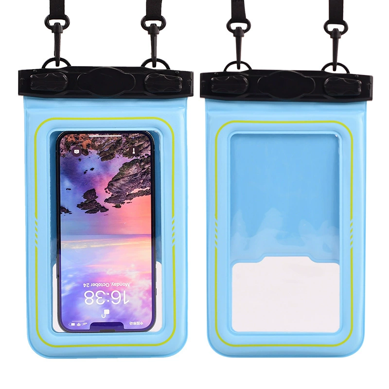 Подушка безопасности стеганая водонепроницаемая сумка для мобильного телефона плавающий Чехол для мобильного телефона утолщенный сенсорный экран Герметичная сумка прозрачная безопасность Amazon трансграничная