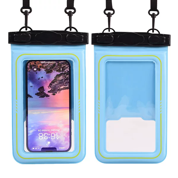 Airbag quilted mobile phone waterproof bag floating mobile phone case thickened touch screen sealed bag transparent safety Amazon cross-border