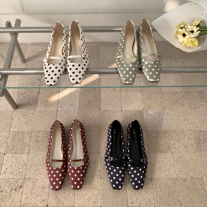 2026 New French-Style Square-Toe Polka Dot Mary Jane Shoes for Women, with Hidden Height Increase, Shallow Mouth, Gentle Style, Trendy Ballet Shoes 2026 New French-Style Square-Toe Polka Dot Mary Jane Shoes for Women, with Hidden Height Increase, Shallow Mouth, Gentle Style, Trendy Ballet Shoes