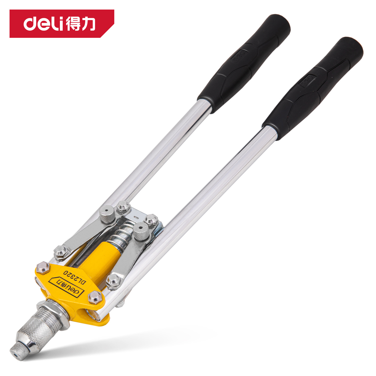 DL2320双把拉铆枪3.2-4.8mm_3款导嘴手动省力铆钉枪抽芯枪420mm