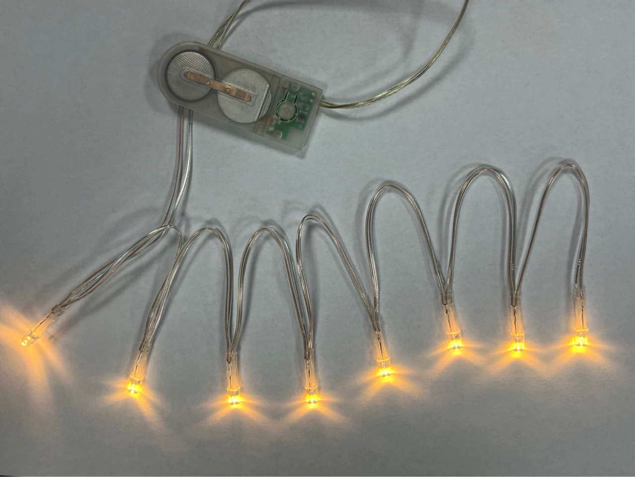 Светодиодная струна CR2032 пуговица батарейный чехол для наружных свадебных украшений Солнечная струнная одежда струнная одежда