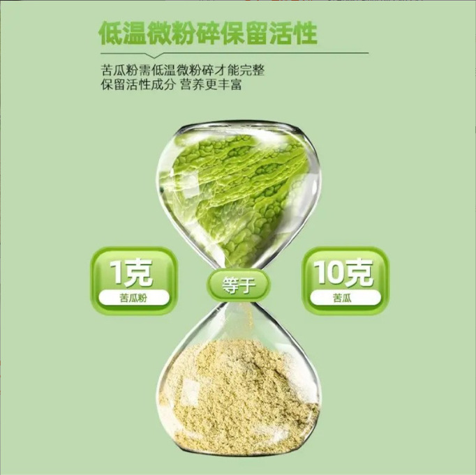 Mulberry Leaf Bitter Melon Powder Sang Ye Ku Gua Fen 130g Bottle Sugar Free Herbal Drink Mix specifications