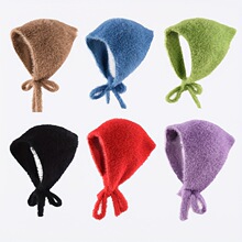 S 96433 Fuzzy Knit Triangle Scarf ë����֯����ͷ���羳��