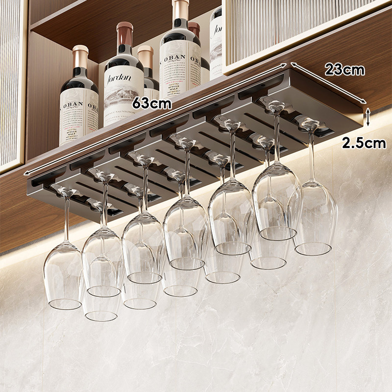 Soporte Colgante para Copas de Vino de Acero al Carbono, Organizador para Bar y Gabinete de Vino