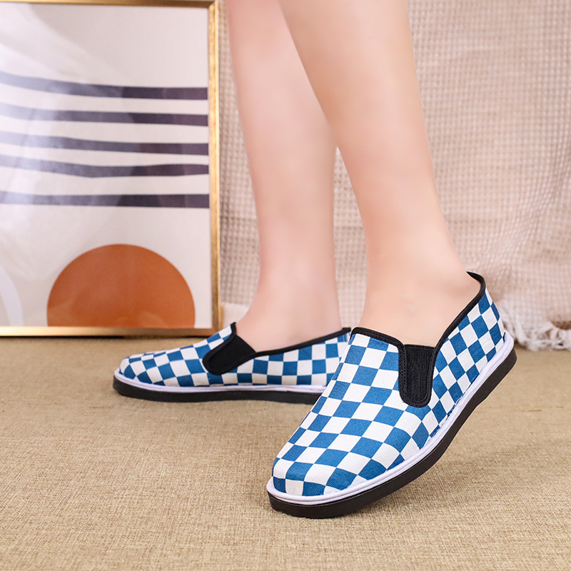 Auténticos de las mujeres planas transpirables viejos zapatos de tela de Beijing jóvenes pies anchos resistentes al desgaste zapatos de tela genuina retro campus antideslizante