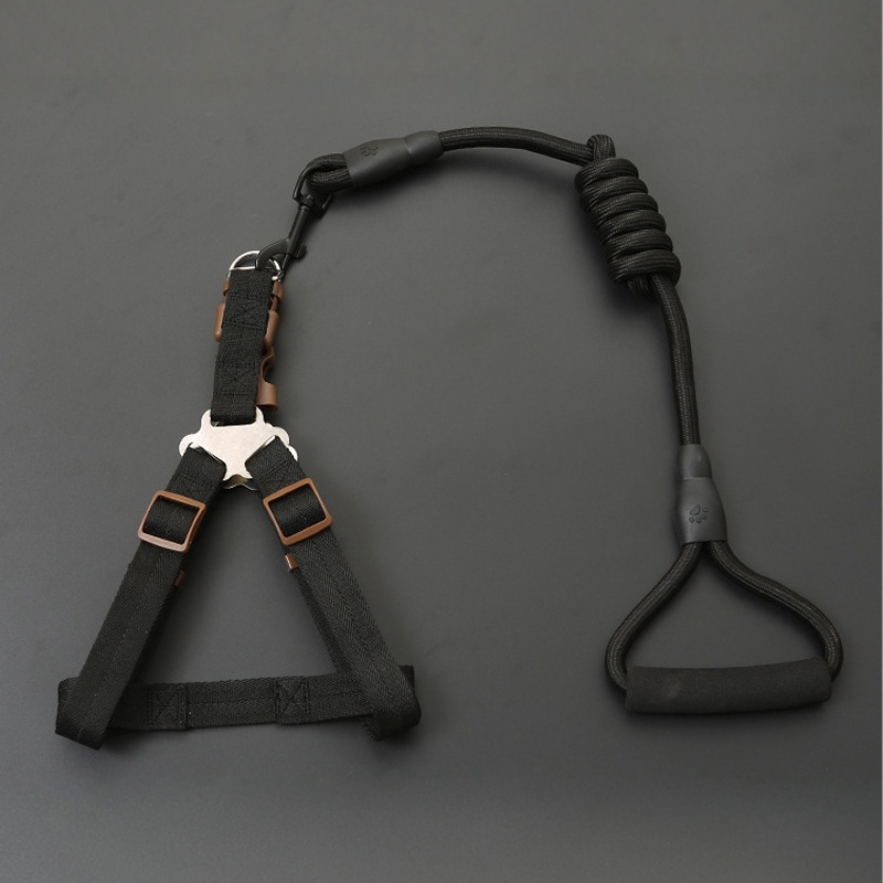 2 피스 세트-검은 색 긴 로프 (가슴 등 + 2 m 로프)