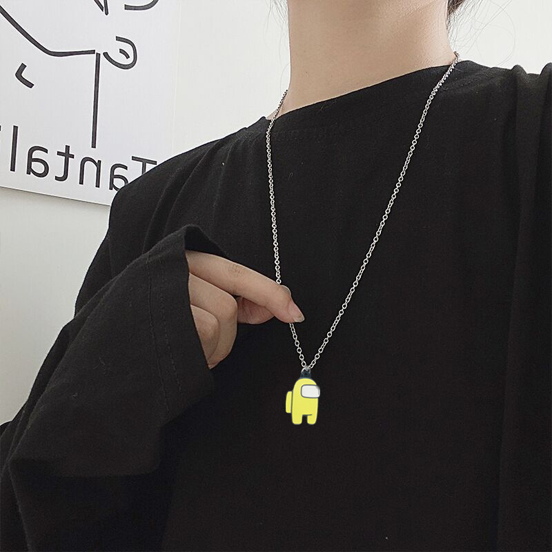 Corea del Sur INS en línea juego de celebridades espacio periférico Hombre Lobo matando collar de dibujos animados joyería estudiante regalo accesorios hombres y mujeres moda