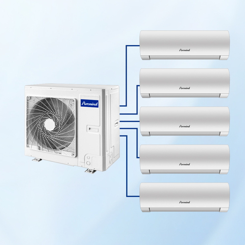 Exporting overseas central air conditioning systems: a four-unit, variable-frequency, split-type AC system for villas, guesthouses, and apartments Exporting overseas central air conditioning systems: a four-unit, variable-frequency, split-type AC system for villas, guesthouses, and apartments