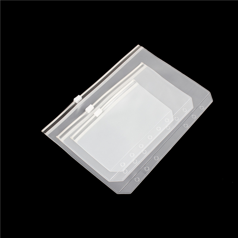 A5A6 A7厂家直销多规格本册6孔活页笔记本拉链袋票据手帐本PVC收