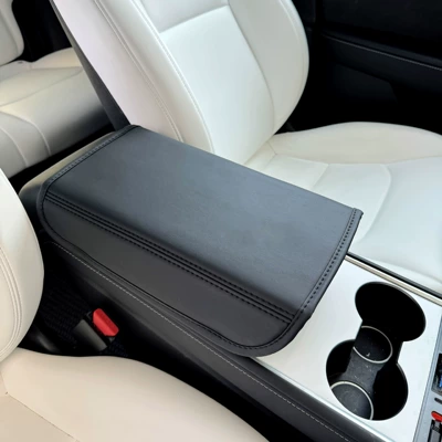 Armrest box pad Box Protective Cover Heightening - unlabeled-model-refreshed-3y-black