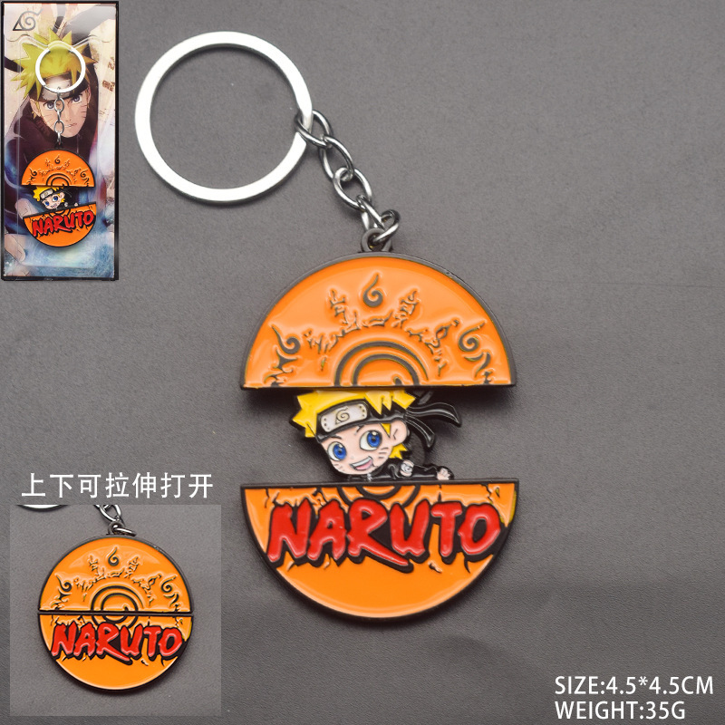 Anime Peripheral Naruto Keychain Pendant Ninja Naruto Gaara Fourth Hokage Metal Retractable Jewelry Anime Peripheral Naruto Keychain Pendant Ninja Naruto Gaara Fourth Hokage Metal Retractable Jewelry