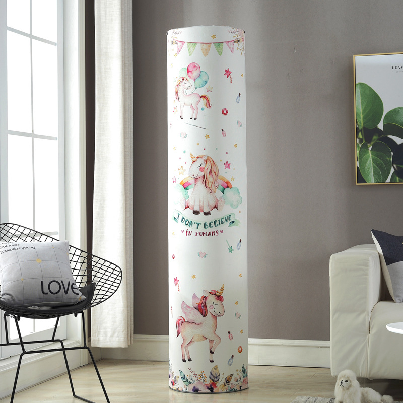 Cubierta de aire acondicionado gabinete redondo cilíndrico Gree sala de estar Midea Haier gabinete buey vertical aire acondicionado cubierta de polvo