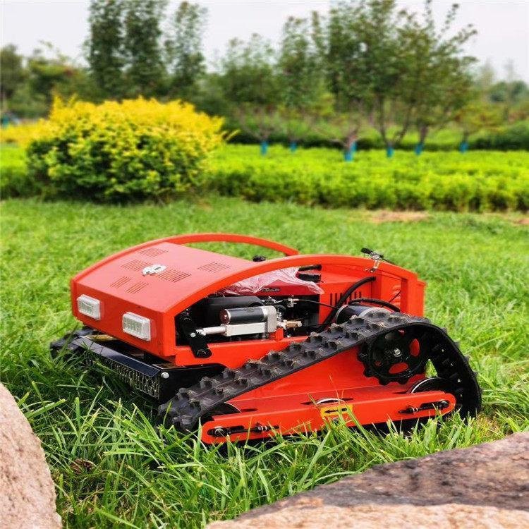 遥控式除草机 四驱田园管理割草机器人 履带式远距离遥控割草机