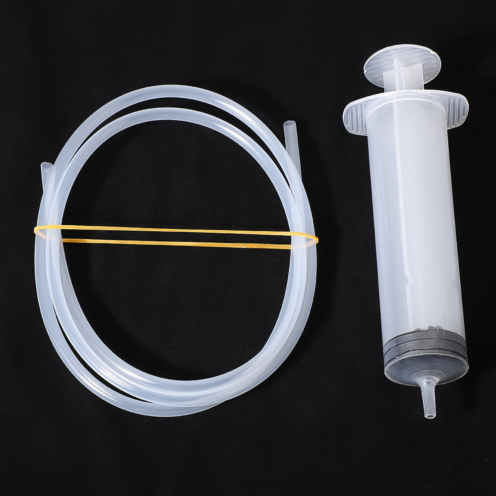 Transparent syringe and tube two-piece set (opp bag)