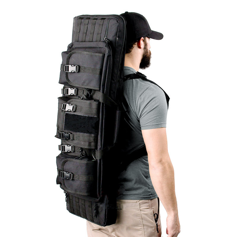 户外狩猎包 战术枪包 M4重型双枪包迷彩渔具包CS水弹枪袋双肩枪包|ms