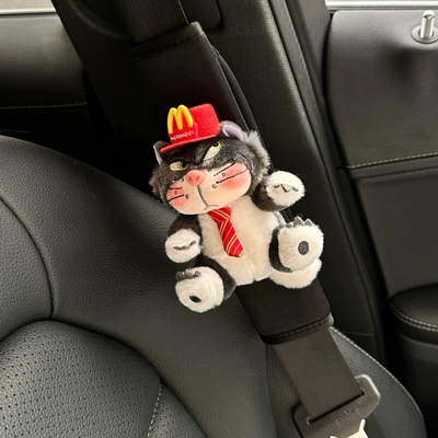 Lucifer Seat Belt Shoulder Patch Cute Girl Car Decoration Anti-Neck Protective Cover Car Decoration Mai Door Small Doll