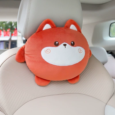 Cute Car Cushions, Kidsren's Seats, Headrest - doodle-little-fox