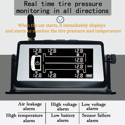 8-wheel heavy truck fire Tire pressure monitoring system - single-host
