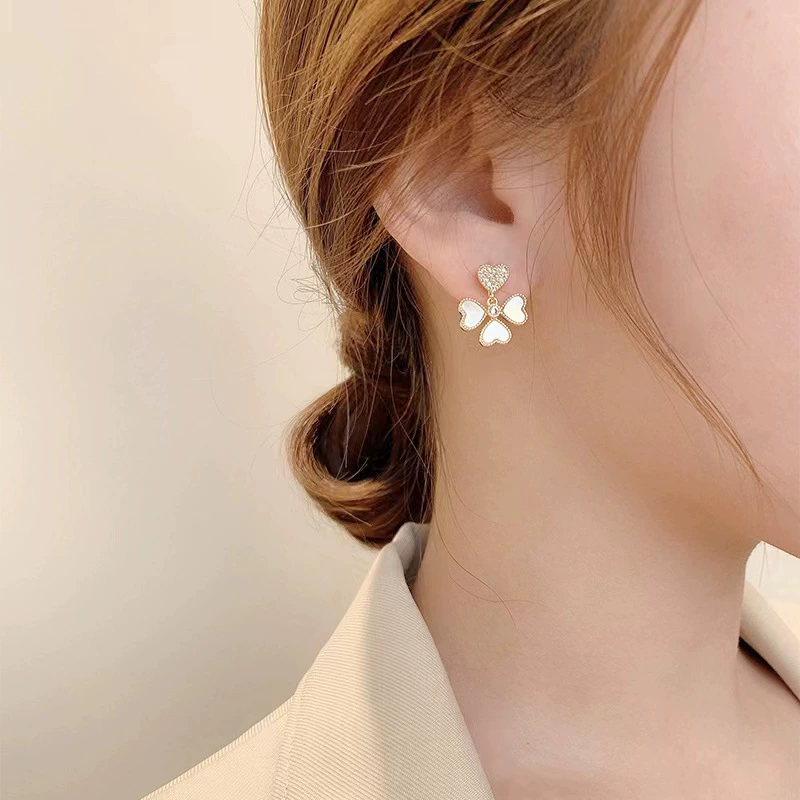Серебряная игла, серьги, мелкие медные цирконии с жемчугом с кисточками, серебро 925 пробы, китайский стиль, европейский стиль