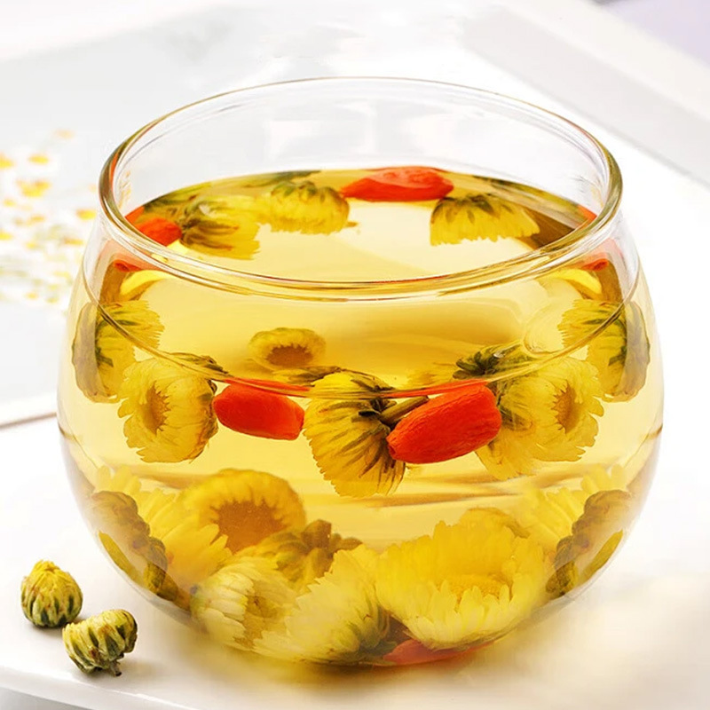 卸売缶詰胎児菊、本物の桐郷胎児菊茶工場直販、40gボトル入り新菊茶