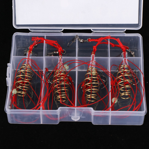 Spring Explosion Hook Ise Ni Fish Hook Fishing Gear Box Set Anti-Hang Bottom Explosion Hook Fluorescent Line Fishing Hook Wholesale