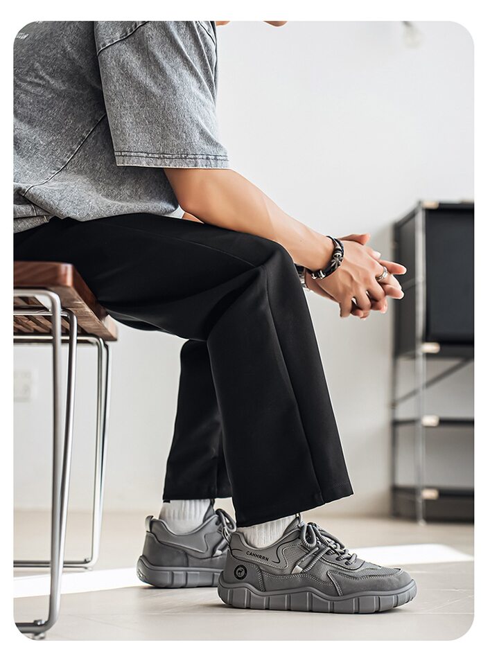 Giày nam mũi rộng thân lưới thoáng khí đế mềm phong cách thể thao casual, gót thấp 1-3 cm — 5019 màu xám, 5019 xám đen, 5019m màu chi tiết 21