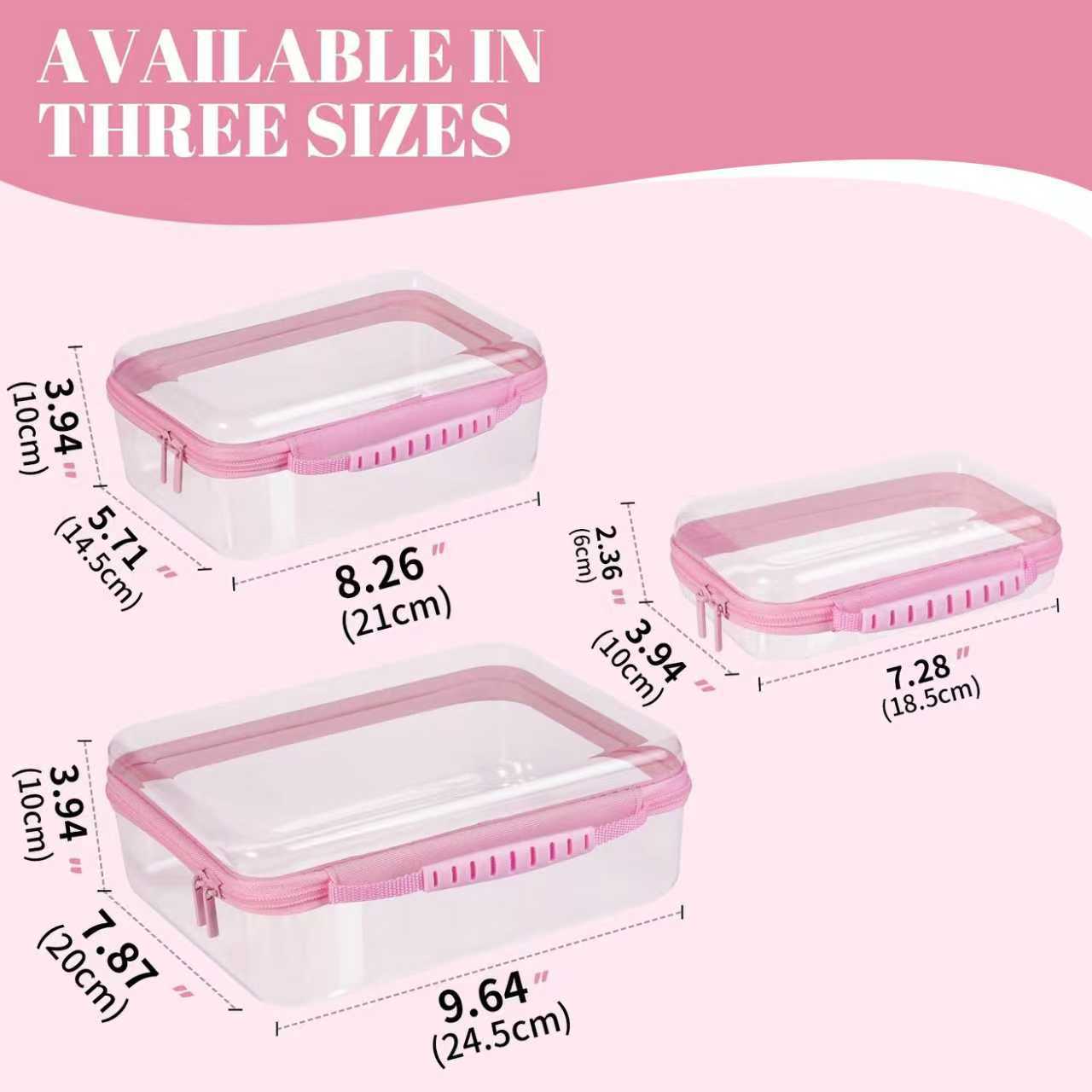 2026 Amazon's New Thickened Deep-Bottom Storage Bag Set for Toiletries, Cosmetics, Toys, Zipper Hard Case