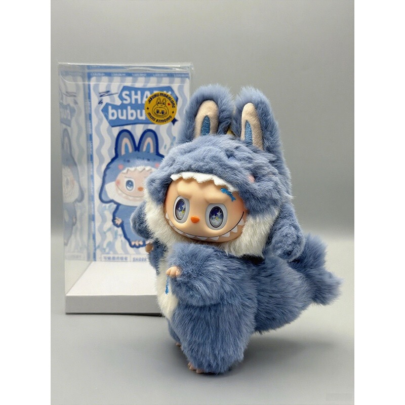 Labubu Doll Clothes Blue Shark Labubu Outfit 15-17cm First Generation Second Generation Third Generation [Doll Not Included]