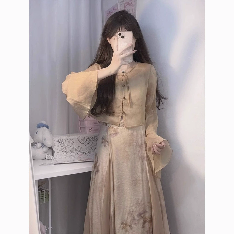 Новый китайский стиль национальный костюм женский весенний китайский элемент