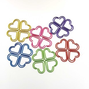 Colorful Mini Heart Paper Clips Creative Paper Clips Cartoon Paper Clips Shaped Pins Pink Heart Pins