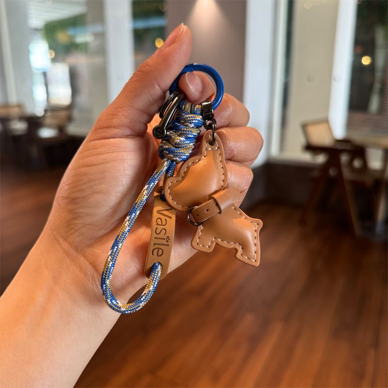 編まれたパラコードキーホルダーおしゃぶりストラップチェーンバッグペンダント高級レザーペンダント紛失防止ポータブルカーキーホルダー|undefined