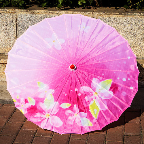 Embroidered silk cloth umbrella ancient costume oil paper printed umbrella, ancient style fashion show prop performance dance ceiling craft umbrella