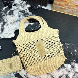 跨境热销编织草编托特包购物袋单肩包手提腋下包子母包沙滩包