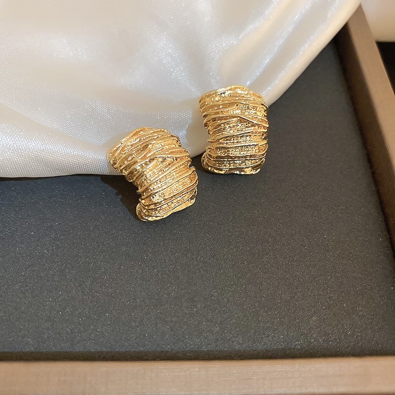 欧美跨境金属风几何耳钉时尚个性气质耳环简约百搭耳饰小众高级感|undefined