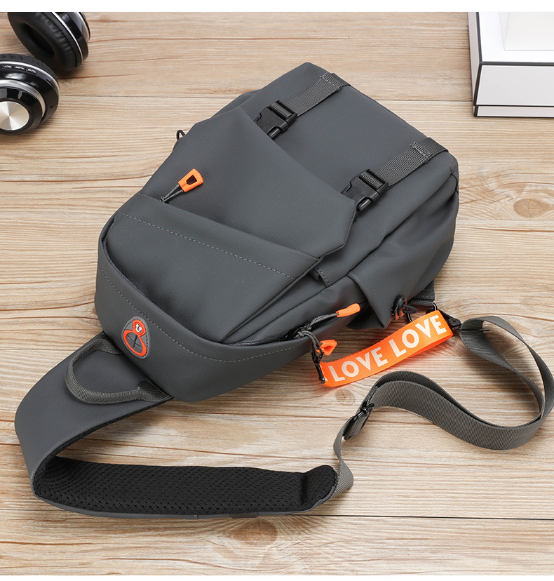New trendy men's chest bags, casual single-shoulder bags, backpacks, crossbody bags, water-resistant men's bags, business men's bags, cross-border undefined