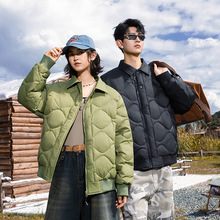 OOTD户外葫芦纹轻薄90白鸭绒羽绒服男女新款防水保暖上衣外套男装