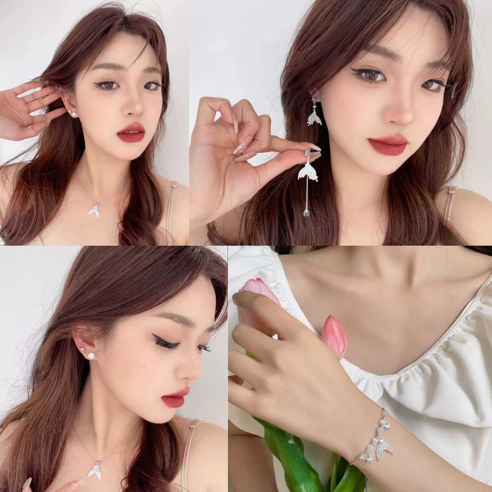 零尚海洋系列饰品套装项链耳环手链高品质设计感轻奢甜美首饰直销